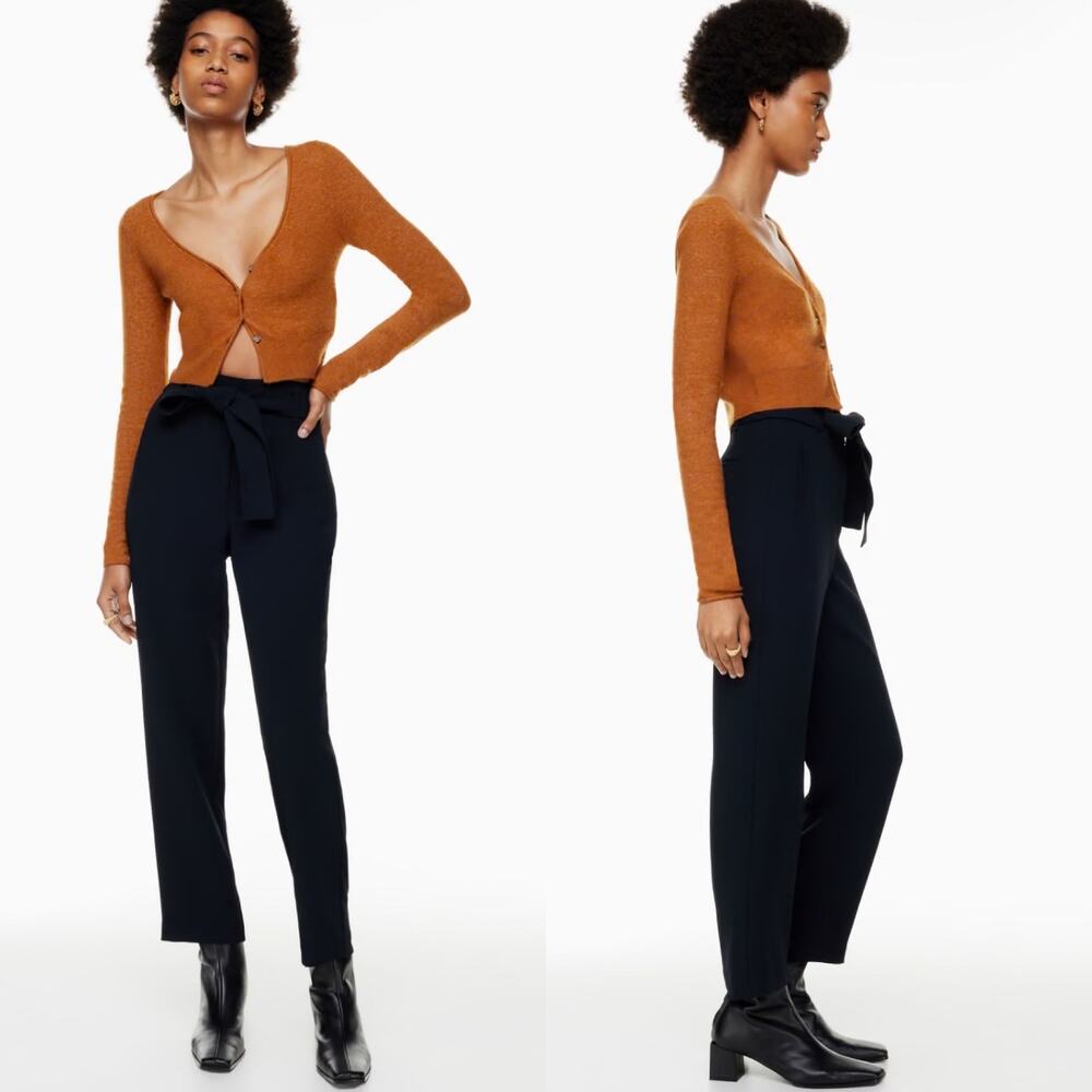 Aritzia Black High-Waisted Trousers
